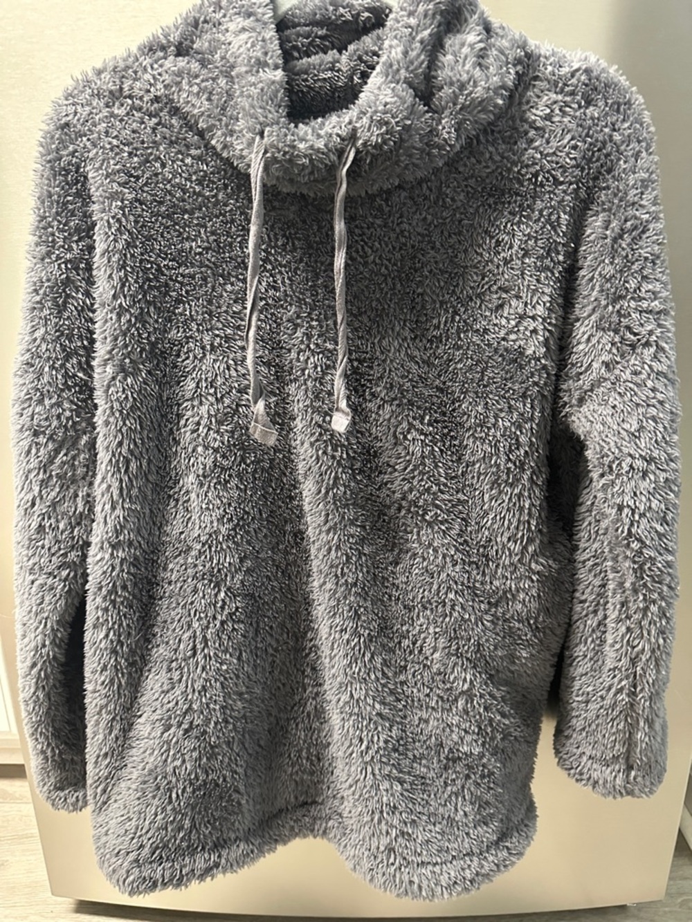Old Navy Gray Plush Cowl Neck Sweater